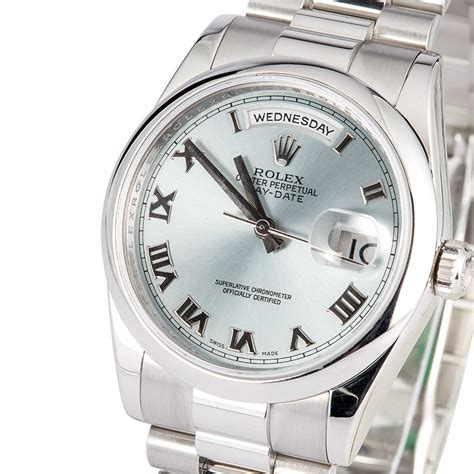 rolex 36mm mens day-date platinum president meteorite diamond 118206|Rolex platinum day date.